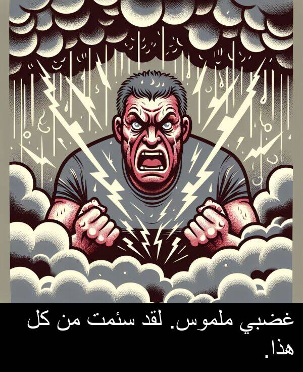 هذا: غضبي ملموس. لقد سئمت من كل هذا.