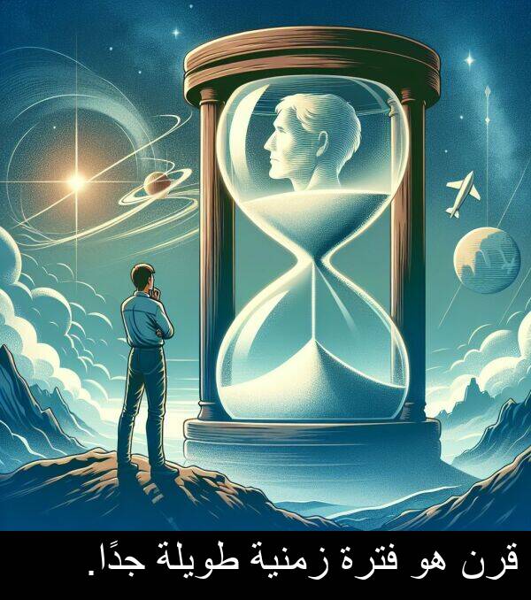 زمنية: قرن هو فترة زمنية طويلة جدًا.