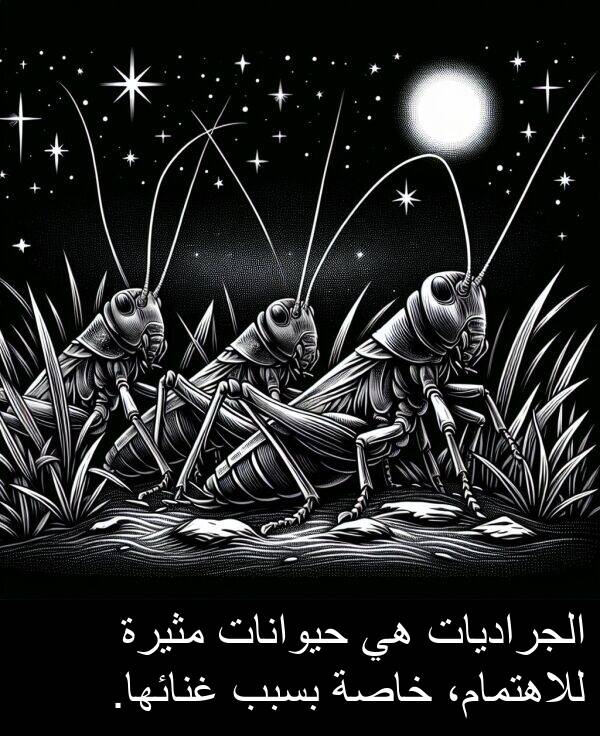 خاصة: الجراديات هي حيوانات مثيرة للاهتمام، خاصة بسبب غنائها.