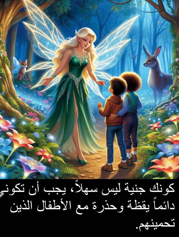 كونك: كونك جنية ليس سهلاً، يجب أن تكوني دائماً يقظة وحذرة مع الأطفال الذين تحمينهم.