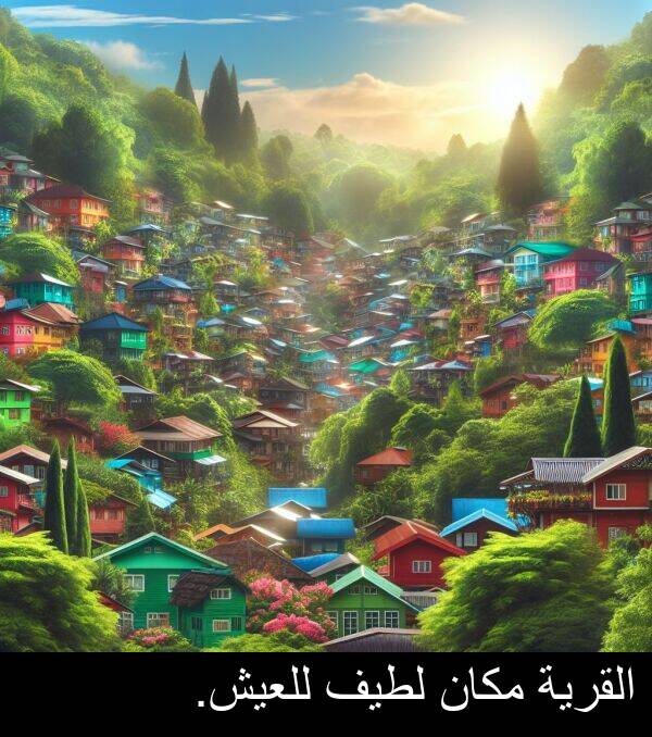 للعيش: القرية مكان لطيف للعيش.