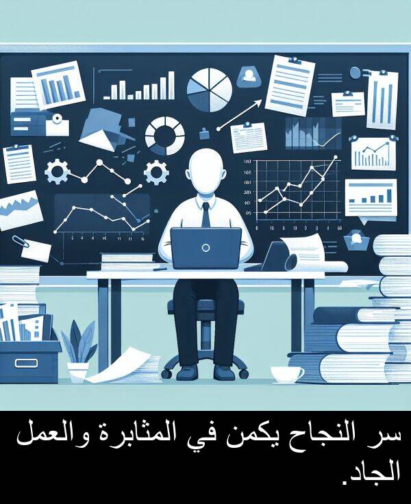 النجاح: سر النجاح يكمن في المثابرة والعمل الجاد.