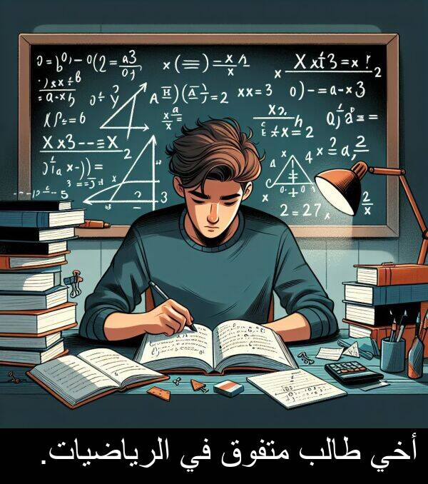 طالب: أخي طالب متفوق في الرياضيات.