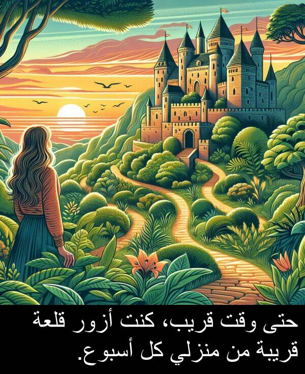 أسبوع: حتى وقت قريب، كنت أزور قلعة قريبة من منزلي كل أسبوع.