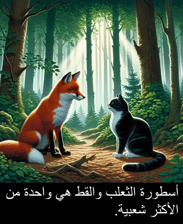 شعبية: أسطورة الثعلب والقط هي واحدة من الأكثر شعبية.