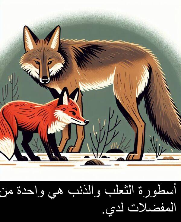 واحدة: أسطورة الثعلب والذئب هي واحدة من المفضلات لدي.