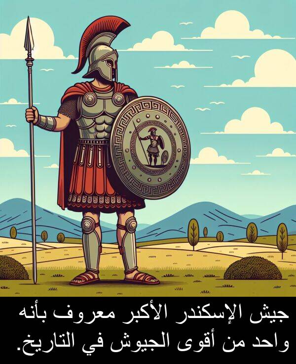 جيش: جيش الإسكندر الأكبر معروف بأنه واحد من أقوى الجيوش في التاريخ.