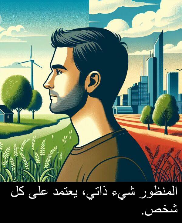 ذاتي،: المنظور شيء ذاتي، يعتمد على كل شخص.