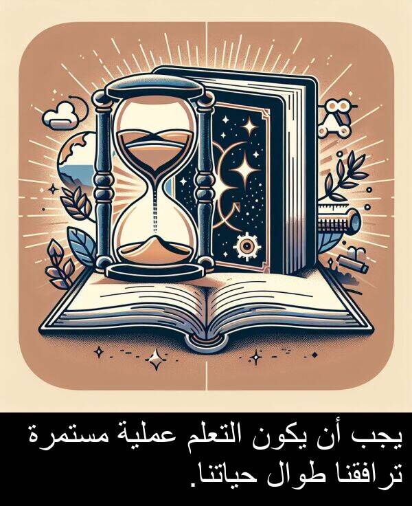 طوال: يجب أن يكون التعلم عملية مستمرة ترافقنا طوال حياتنا.