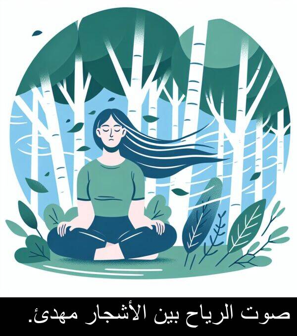 صوت: صوت الرياح بين الأشجار مهدئ.