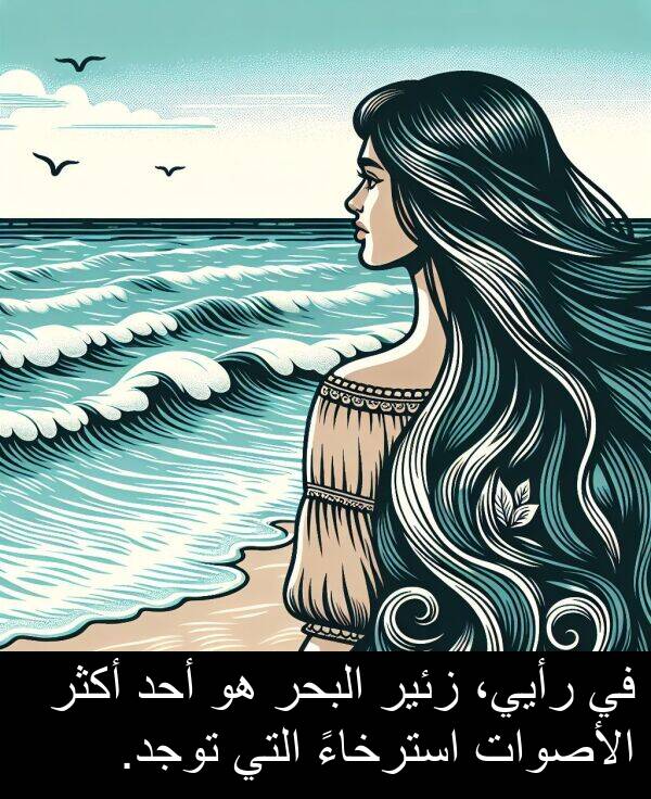 أحد: في رأيي، زئير البحر هو أحد أكثر الأصوات استرخاءً التي توجد.