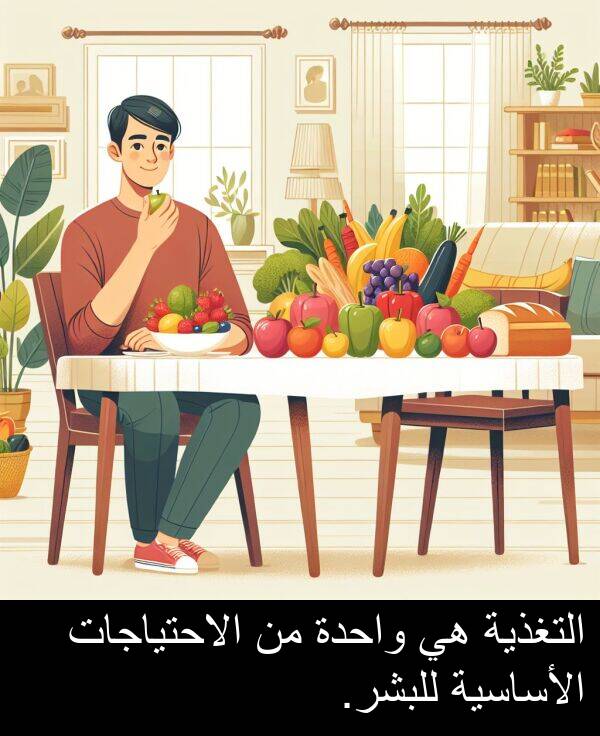 واحدة: التغذية هي واحدة من الاحتياجات الأساسية للبشر.