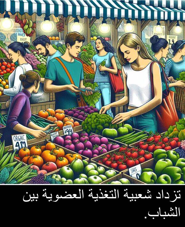 شعبية: تزداد شعبية التغذية العضوية بين الشباب.