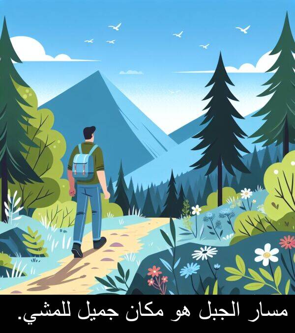 جميل: مسار الجبل هو مكان جميل للمشي.