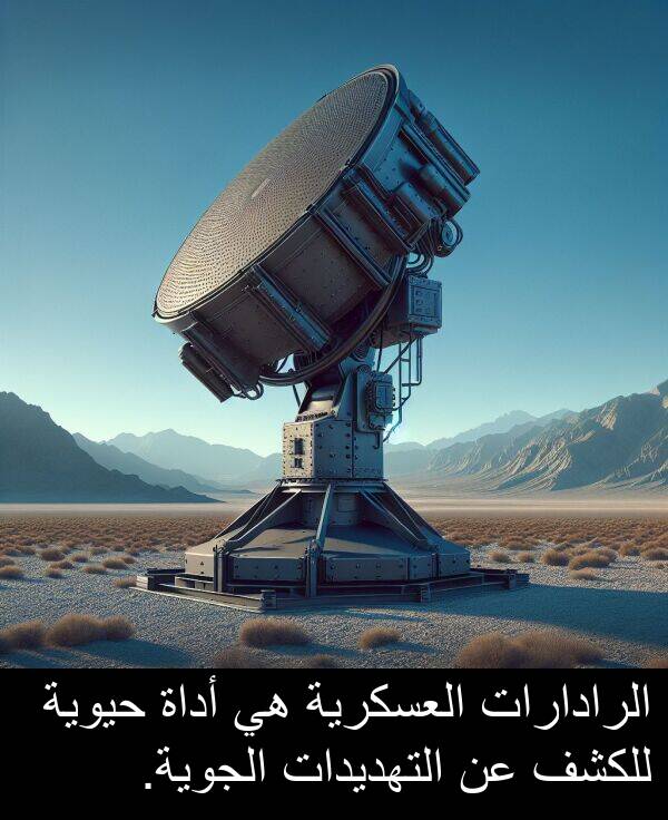للكشف: الرادارات العسكرية هي أداة حيوية للكشف عن التهديدات الجوية.