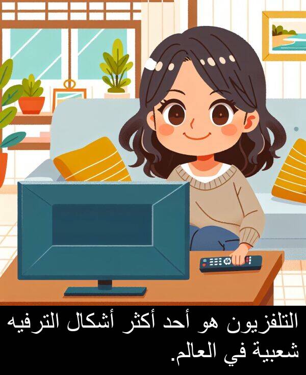 شعبية: التلفزيون هو أحد أكثر أشكال الترفيه شعبية في العالم.