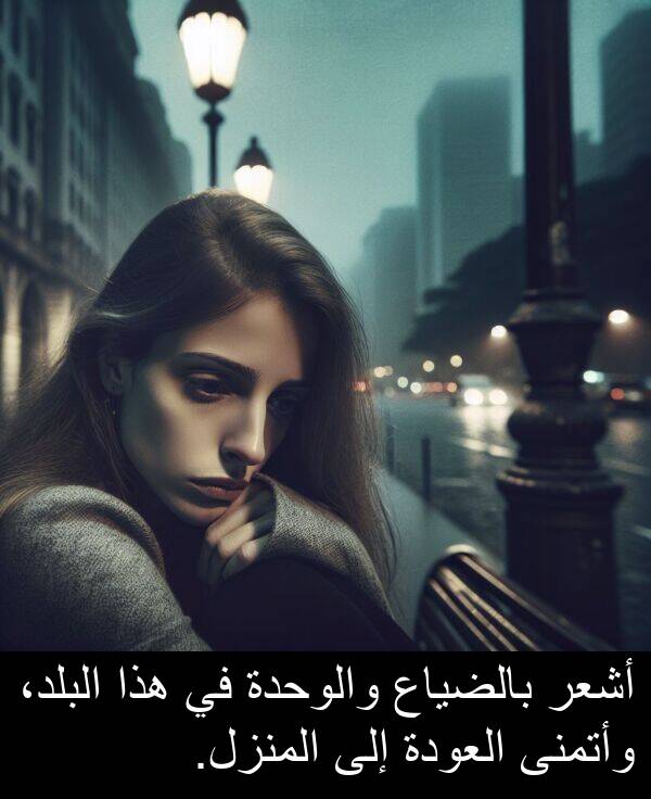 بالضياع: أشعر بالضياع والوحدة في هذا البلد، وأتمنى العودة إلى المنزل.