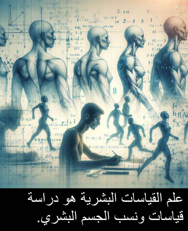 دراسة: علم القياسات البشرية هو دراسة قياسات ونسب الجسم البشري.