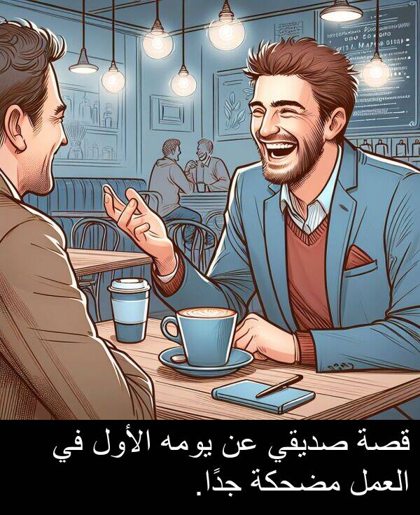 صديقي: قصة صديقي عن يومه الأول في العمل مضحكة جدًا.