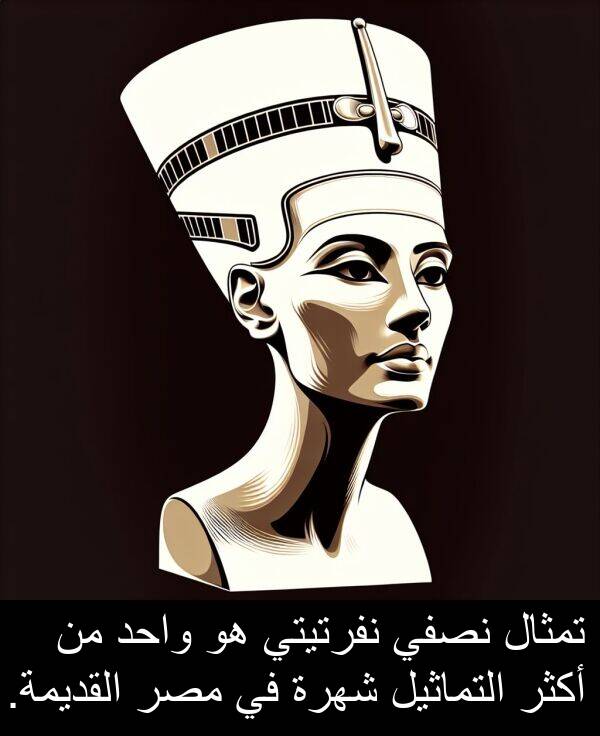 شهرة: تمثال نصفي نفرتيتي هو واحد من أكثر التماثيل شهرة في مصر القديمة.