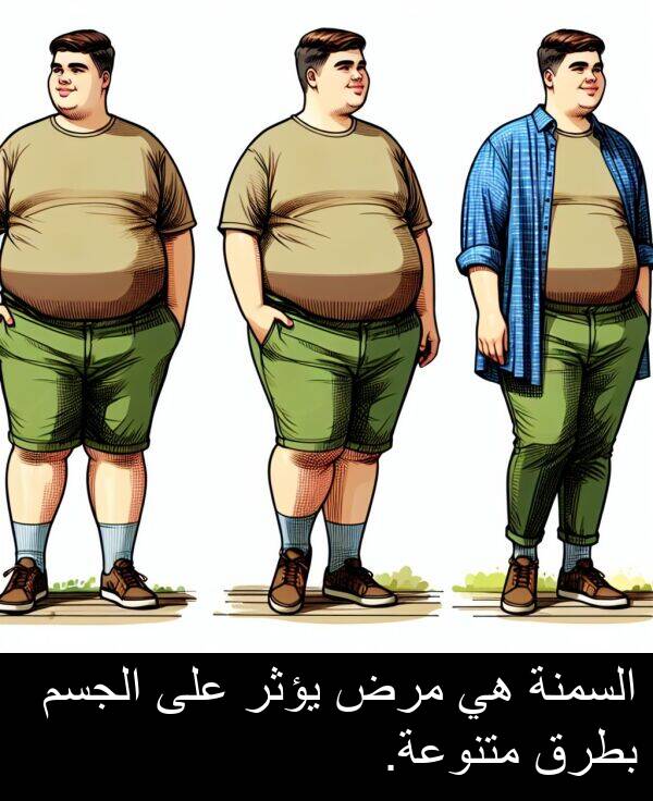 يؤثر: السمنة هي مرض يؤثر على الجسم بطرق متنوعة.