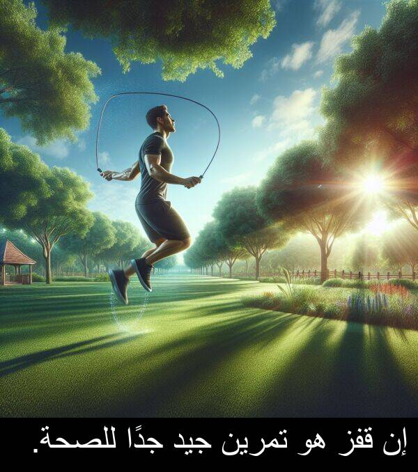 جيد: إن قفز هو تمرين جيد جدًا للصحة.