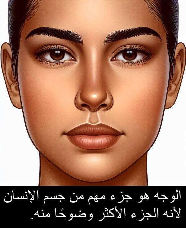 لأنه: الوجه هو جزء مهم من جسم الإنسان لأنه الجزء الأكثر وضوحًا منه.