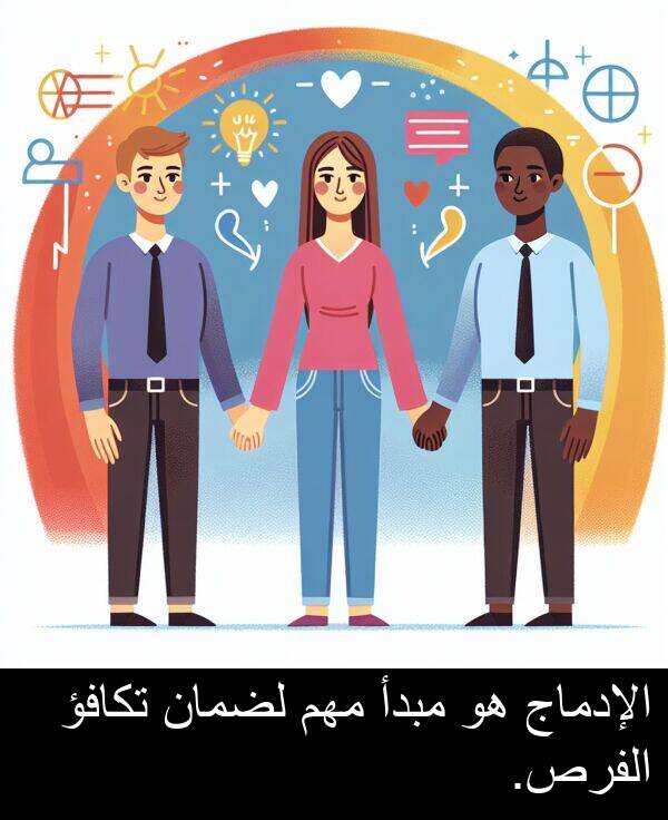 لضمان: الإدماج هو مبدأ مهم لضمان تكافؤ الفرص.