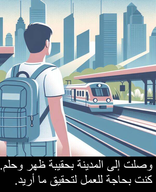 أريد: وصلت إلى المدينة بحقيبة ظهر وحلم. كنت بحاجة للعمل لتحقيق ما أريد.