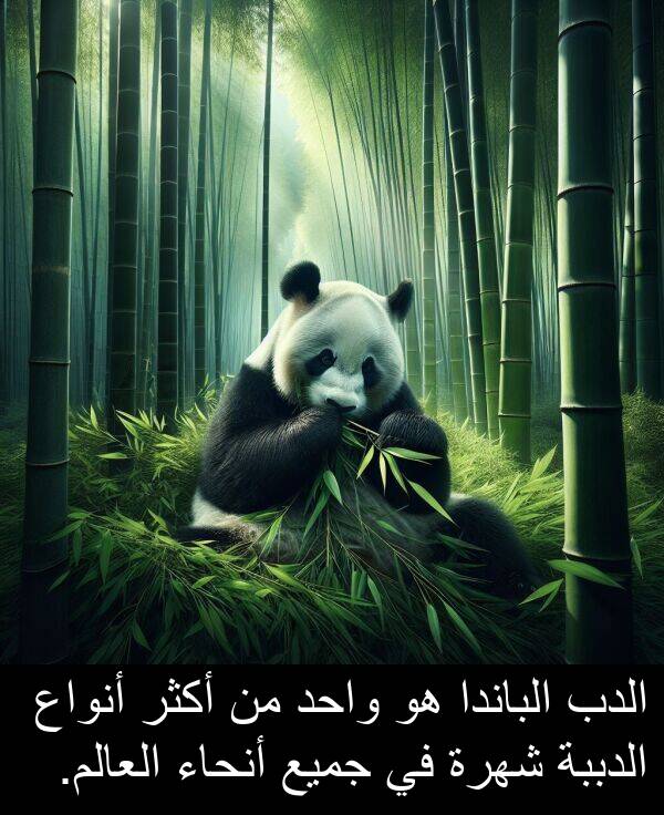 شهرة: الدب الباندا هو واحد من أكثر أنواع الدببة شهرة في جميع أنحاء العالم.