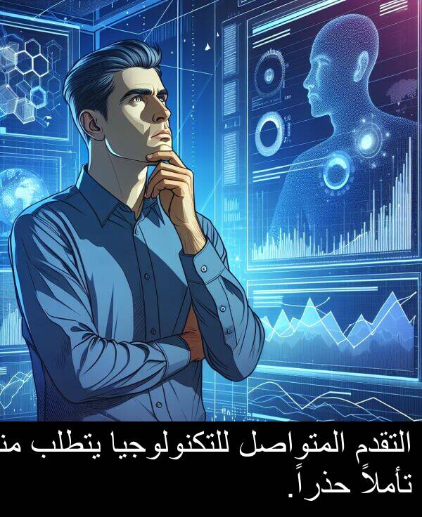 يتطلب: التقدم المتواصل للتكنولوجيا يتطلب منا تأملاً حذراً.