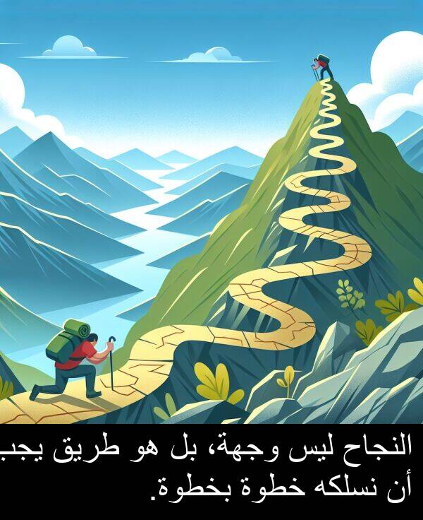 النجاح: النجاح ليس وجهة، بل هو طريق يجب أن نسلكه خطوة بخطوة.