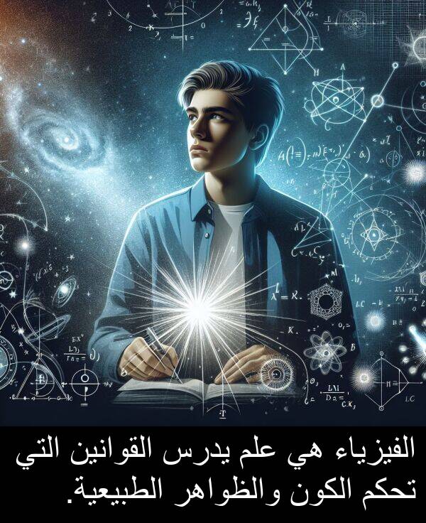 يدرس: الفيزياء هي علم يدرس القوانين التي تحكم الكون والظواهر الطبيعية.