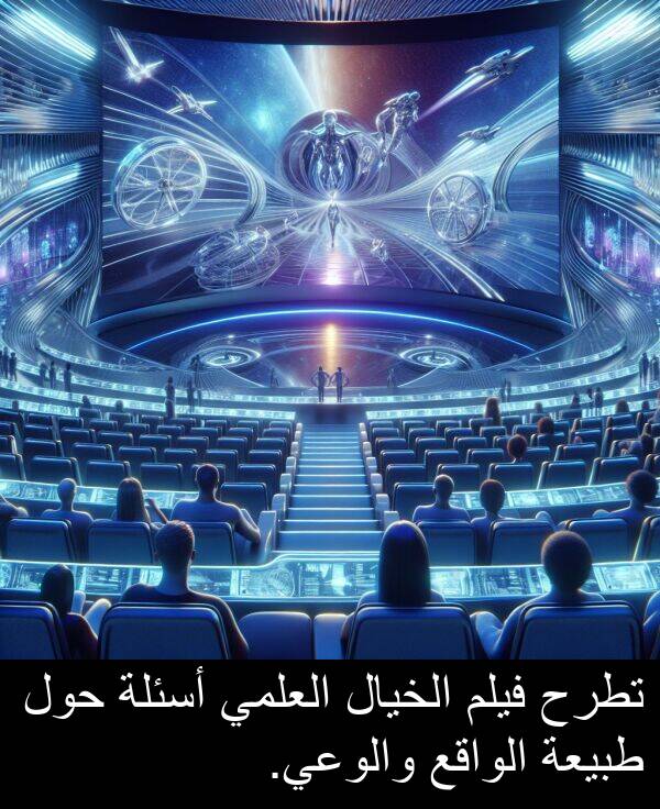 أسئلة: تطرح فيلم الخيال العلمي أسئلة حول طبيعة الواقع والوعي.