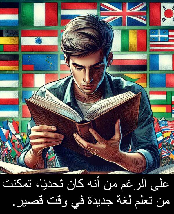 قصير: على الرغم من أنه كان تحديًا، تمكنت من تعلم لغة جديدة في وقت قصير.