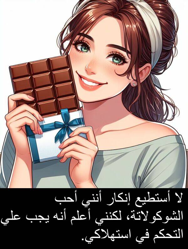 علي: لا أستطيع إنكار أنني أحب الشوكولاتة، لكنني أعلم أنه يجب علي التحكم في استهلاكي.
