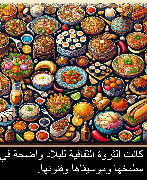 واضحة: كانت الثروة الثقافية للبلاد واضحة في مطبخها وموسيقاها وفنونها.