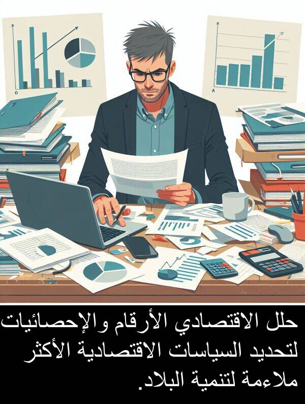 لتحديد: حلل الاقتصادي الأرقام والإحصائيات لتحديد السياسات الاقتصادية الأكثر ملاءمة لتنمية البلاد.