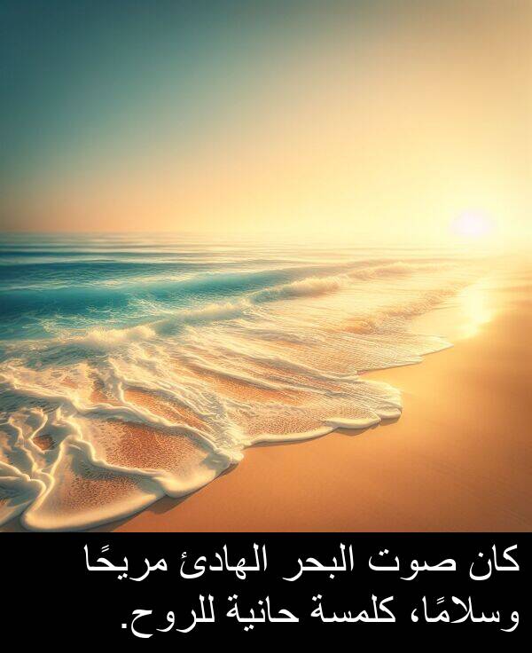 صوت: كان صوت البحر الهادئ مريحًا وسلامًا، كلمسة حانية للروح.