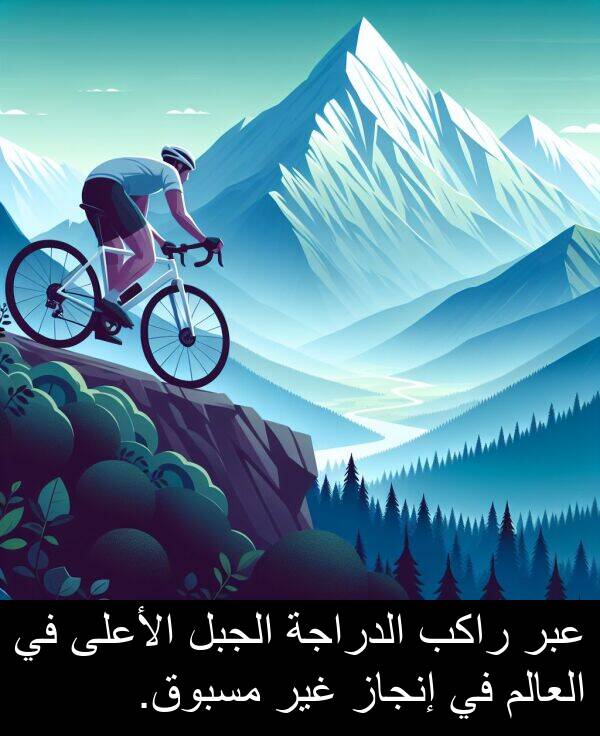 إنجاز: عبر راكب الدراجة الجبل الأعلى في العالم في إنجاز غير مسبوق.