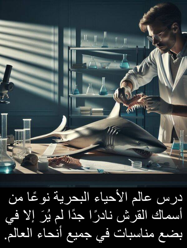 عالم: درس عالم الأحياء البحرية نوعًا من أسماك القرش نادرًا جدًا لم يُرَ إلا في بضع مناسبات في جميع أنحاء العالم.