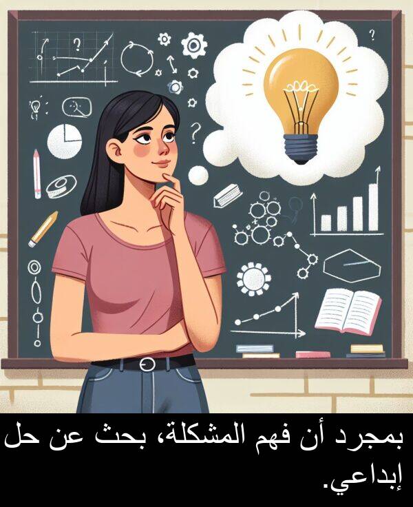 إبداعي: بمجرد أن فهم المشكلة، بحث عن حل إبداعي.