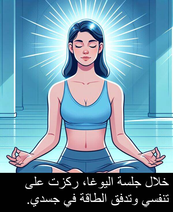 ركزت: خلال جلسة اليوغا، ركزت على تنفسي وتدفق الطاقة في جسدي.