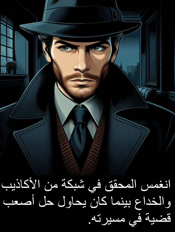 شبكة: انغمس المحقق في شبكة من الأكاذيب والخداع بينما كان يحاول حل أصعب قضية في مسيرته.