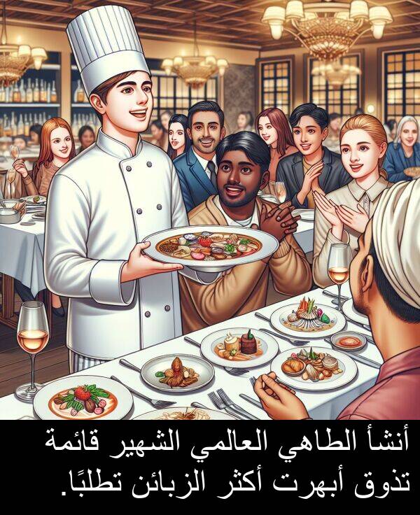 أبهرت: أنشأ الطاهي العالمي الشهير قائمة تذوق أبهرت أكثر الزبائن تطلبًا.