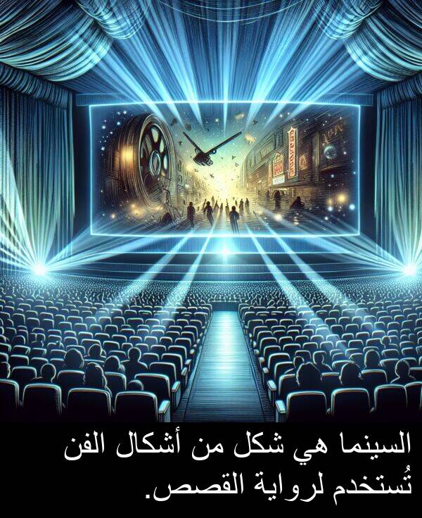 لرواية: السينما هي شكل من أشكال الفن تُستخدم لرواية القصص.