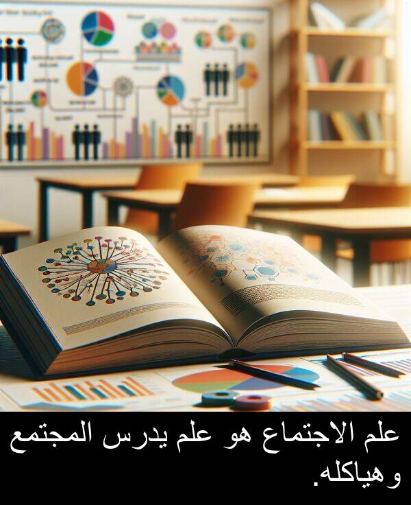 يدرس: علم الاجتماع هو علم يدرس المجتمع وهياكله.