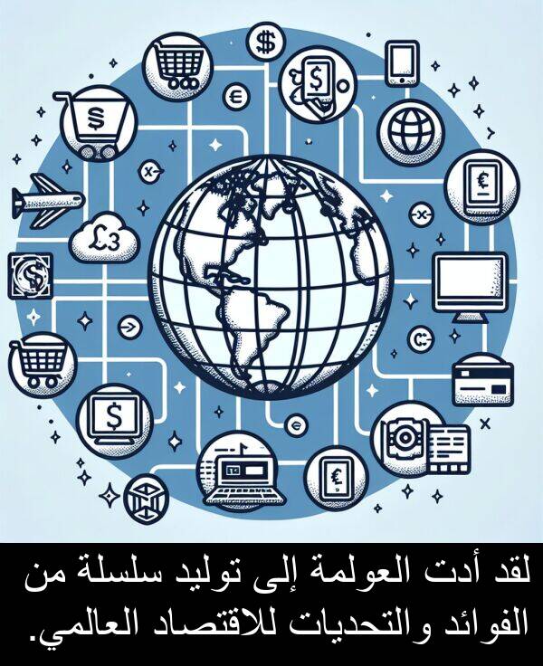 أدت: لقد أدت العولمة إلى توليد سلسلة من الفوائد والتحديات للاقتصاد العالمي.