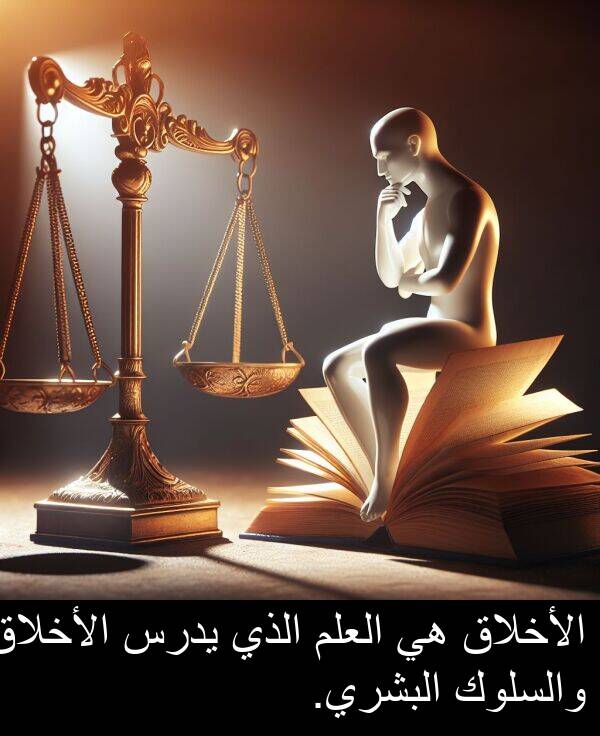 يدرس: الأخلاق هي العلم الذي يدرس الأخلاق والسلوك البشري.