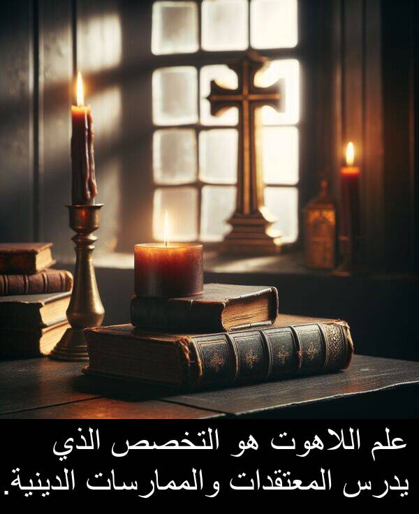 يدرس: علم اللاهوت هو التخصص الذي يدرس المعتقدات والممارسات الدينية.
